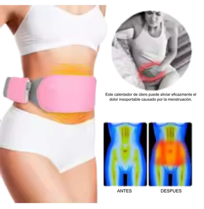 Cinturón térmico para el alivió menstrual y abdominal.